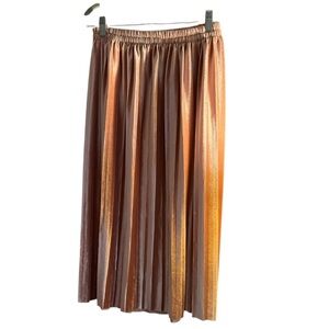 Velvet Rose Blush Pink Pleated Skirt